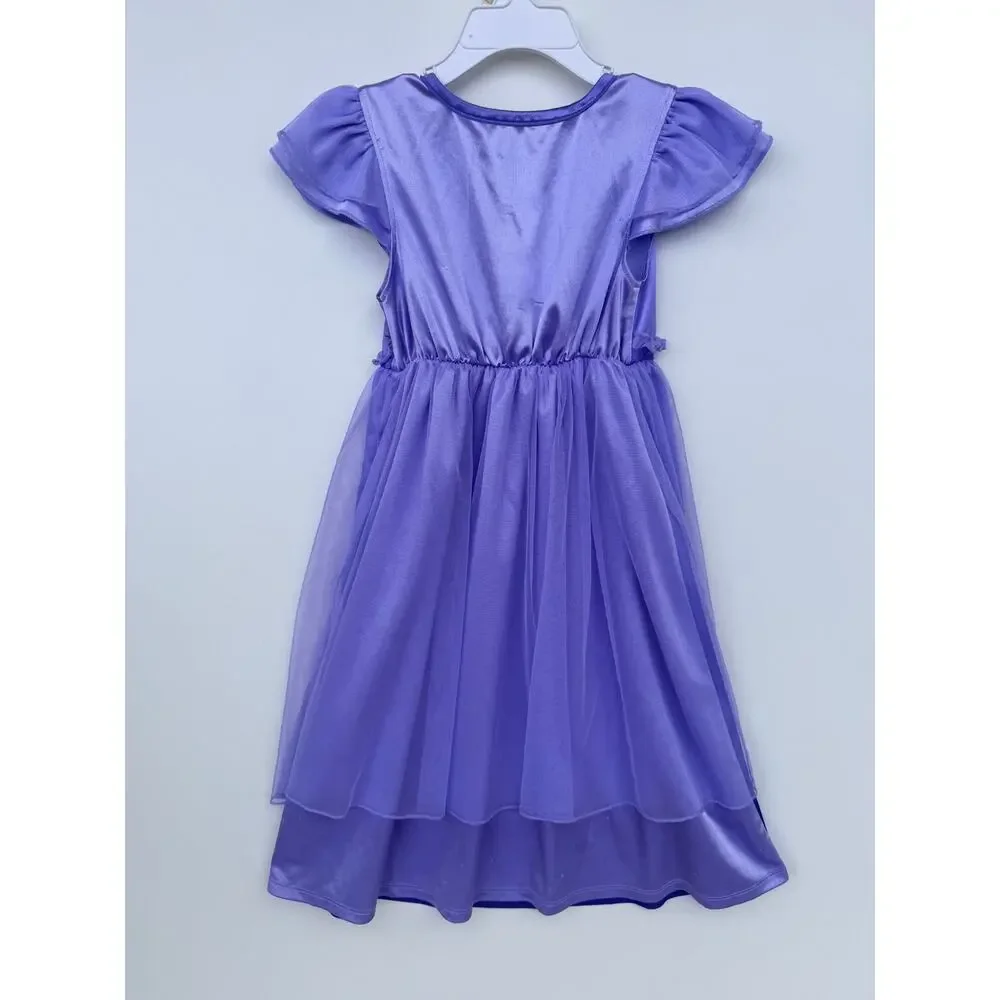 Disney Wish Asha/Star Nightgown Toddler Girls Size 5T Purple Fantasy Dress Gown
